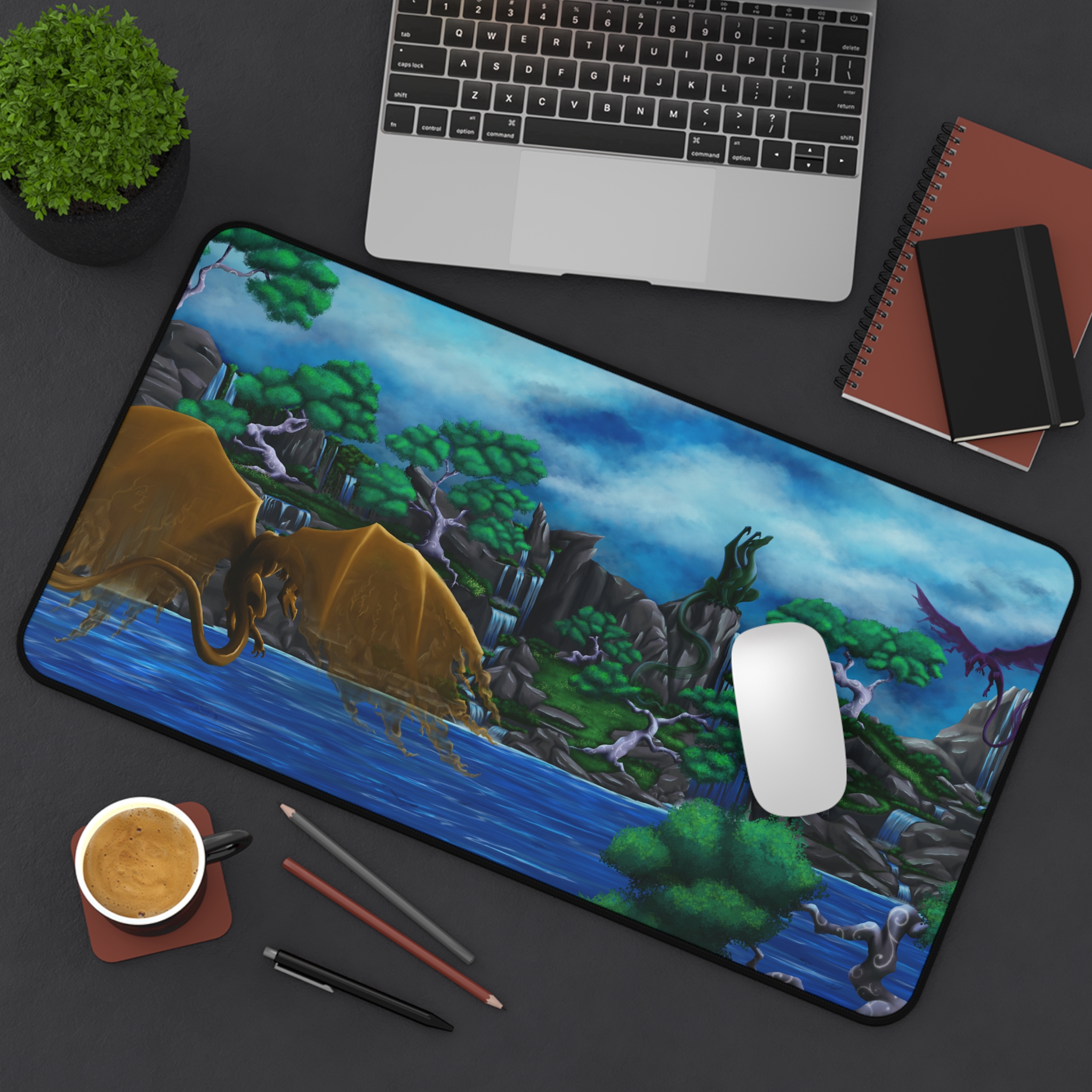 dragon waterfall desk mat dragon waterfall desk mat