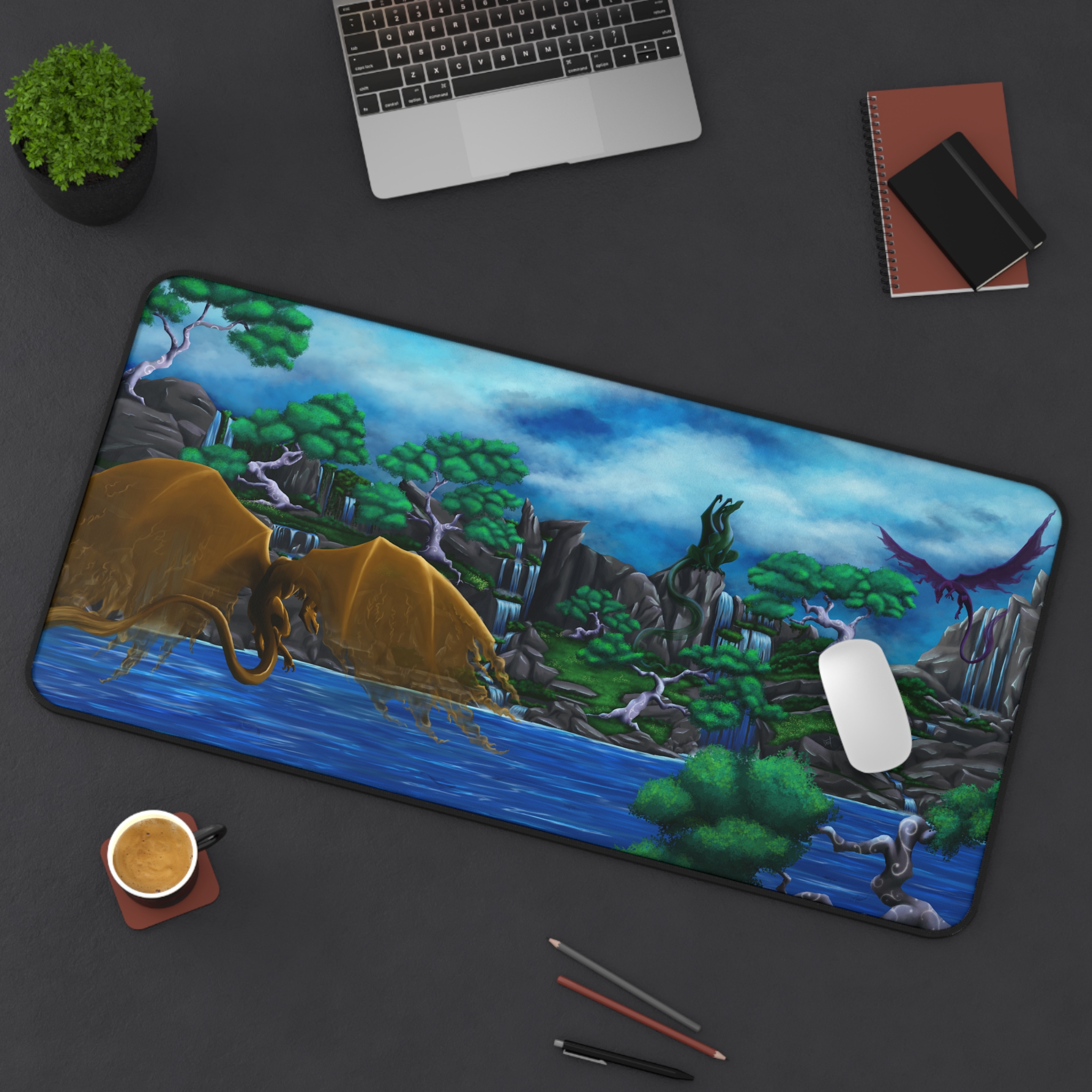 dragon waterfall desk mat dragon waterfall desk mat